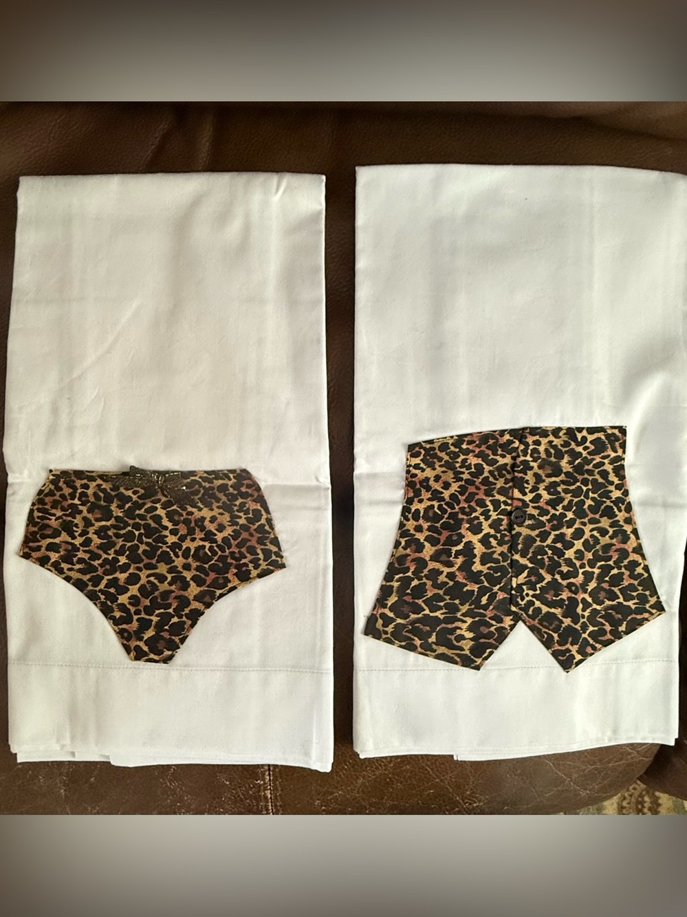 Leopard Print Lingerie Pillowcase Set  - standard size
